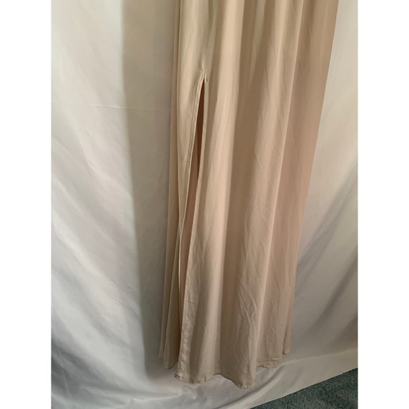 Show Me Your MuMu Heather Halter Women's Small Maxi Dress Slit Side Chic Classy - Picture 6 of 8